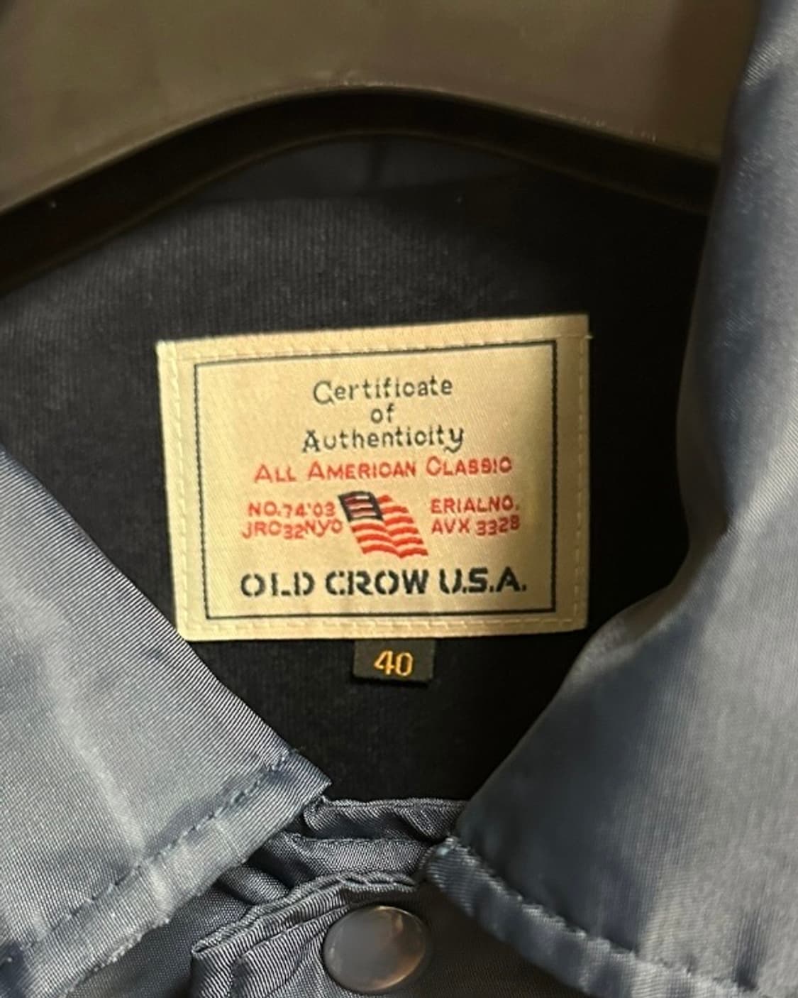 [L] USA F.B.I 올드크로우 코치자켓 네이비 상품이미지5