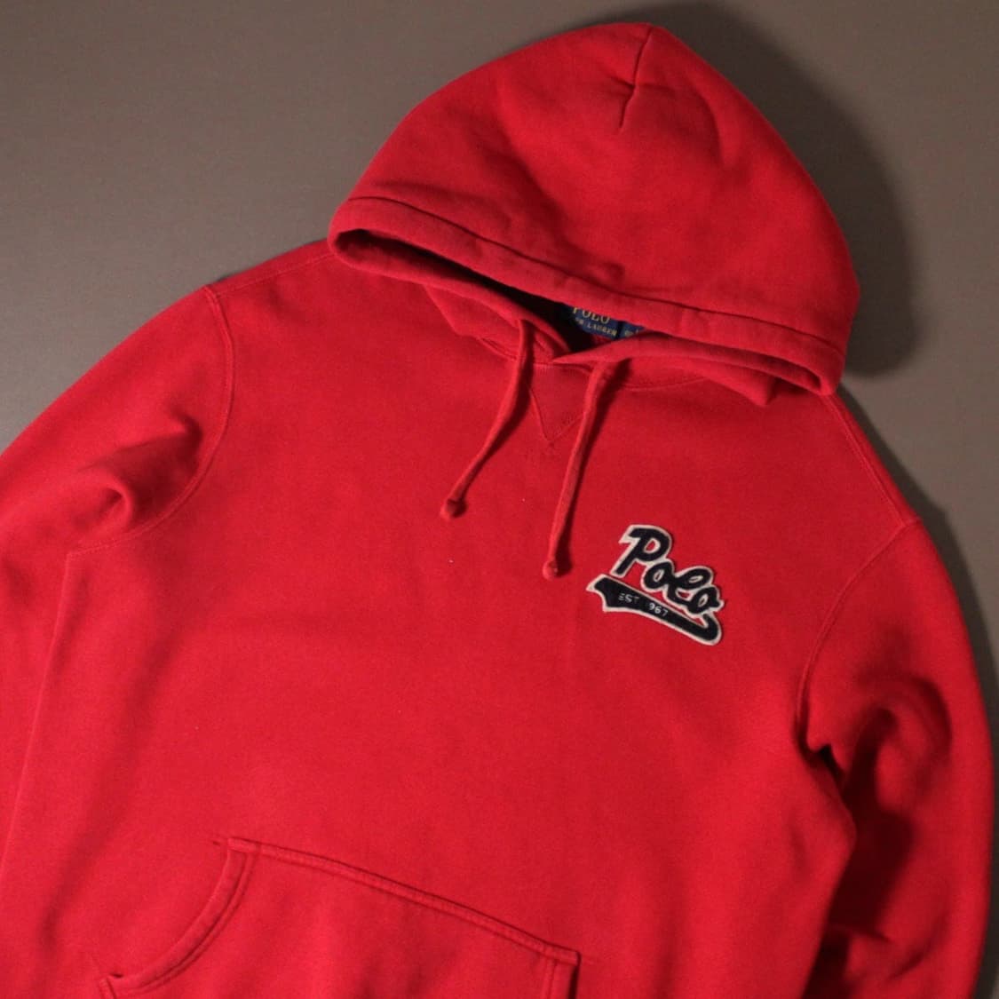 Polo 폴로 랄프로렌 레드 기모 후드티 상품이미지2