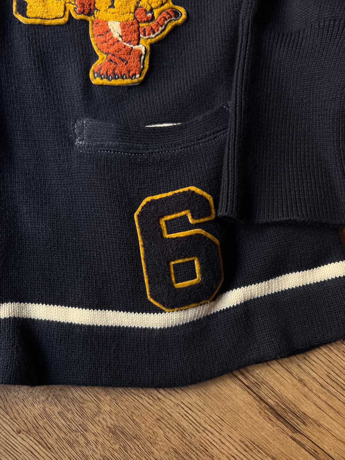 [2XL]폴로 랄프로렌 타이거 패치 네이비 레터맨 가디건 상품이미지5