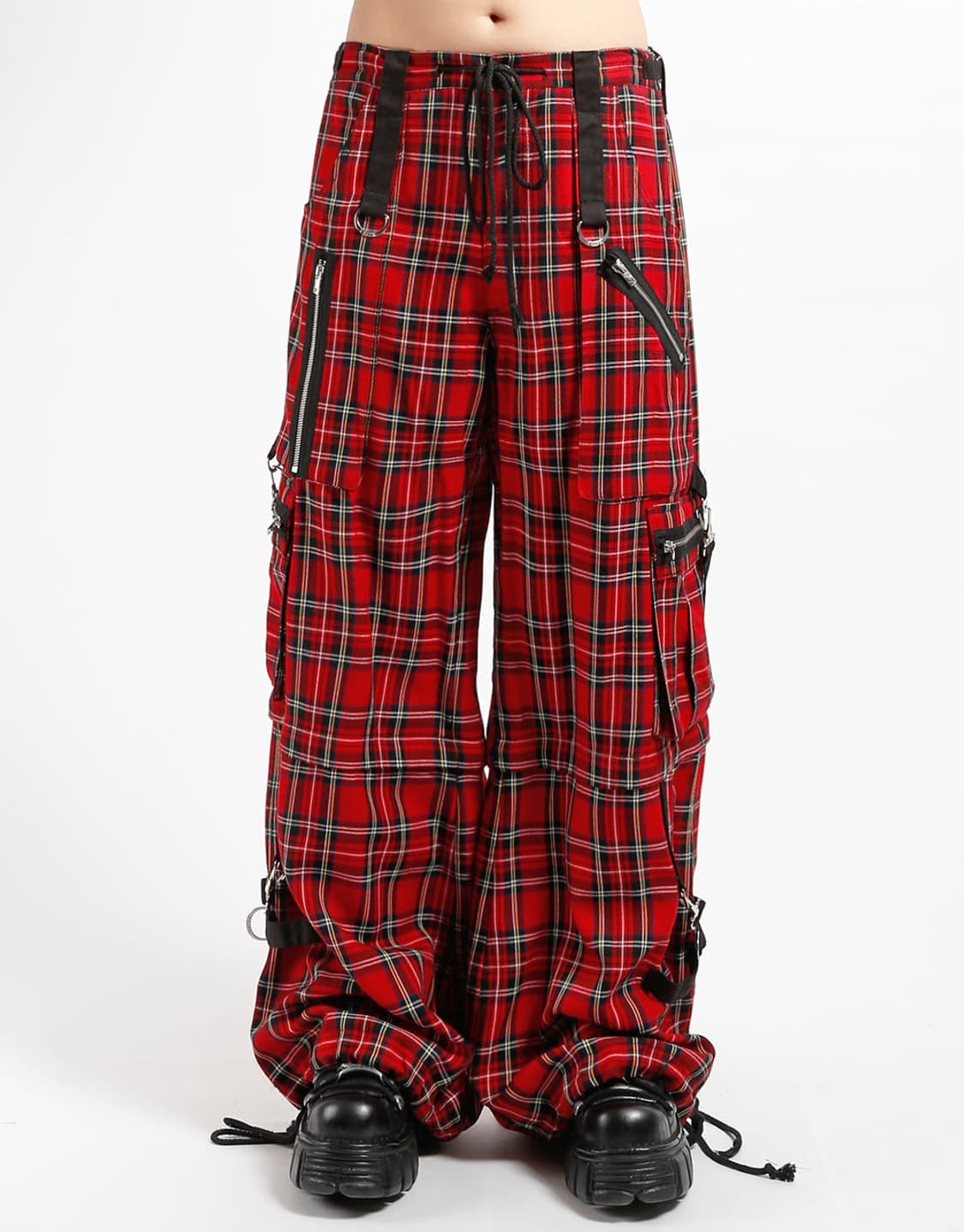 tripp nyc punk red check pants 펑크 체크팬츠 상품이미지1