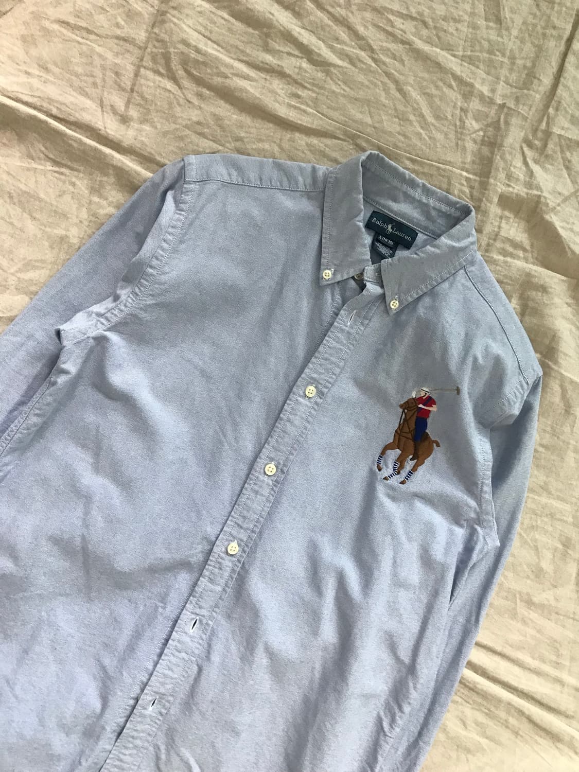 폴로 랄프로렌 빅포니로고 스카이블루 셔츠 상품이미지6