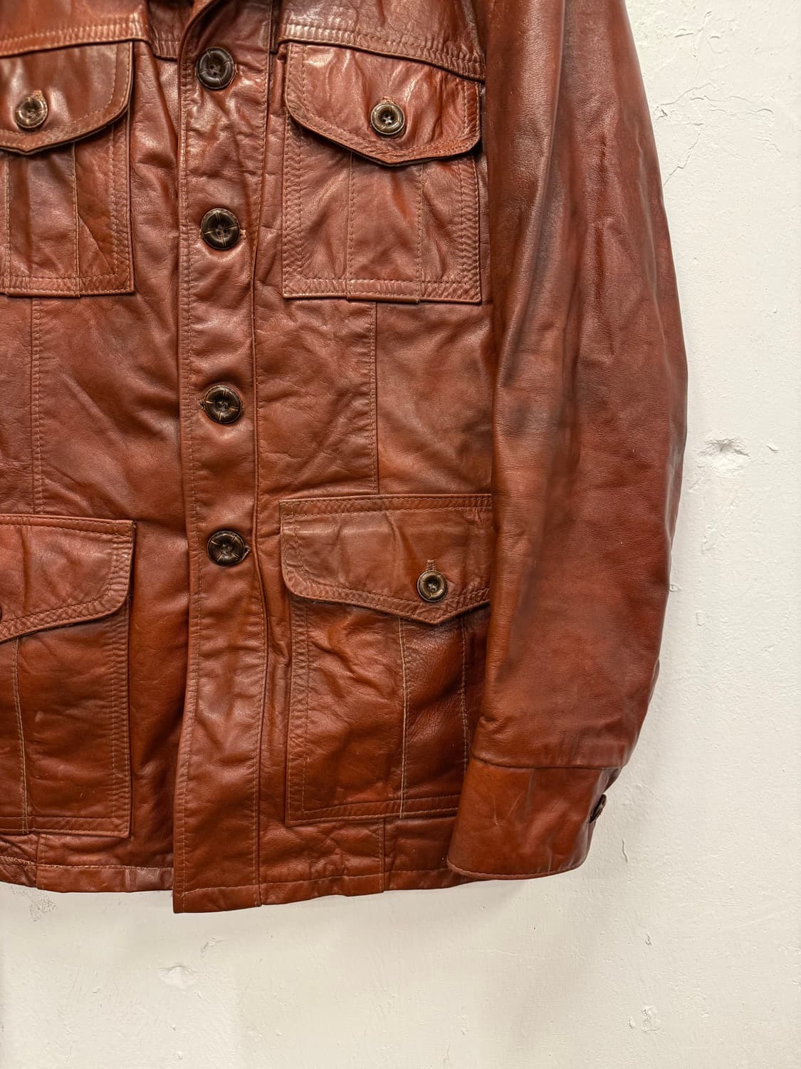 (L) 70s Sears Genuine Leather Field Jack 상품이미지3