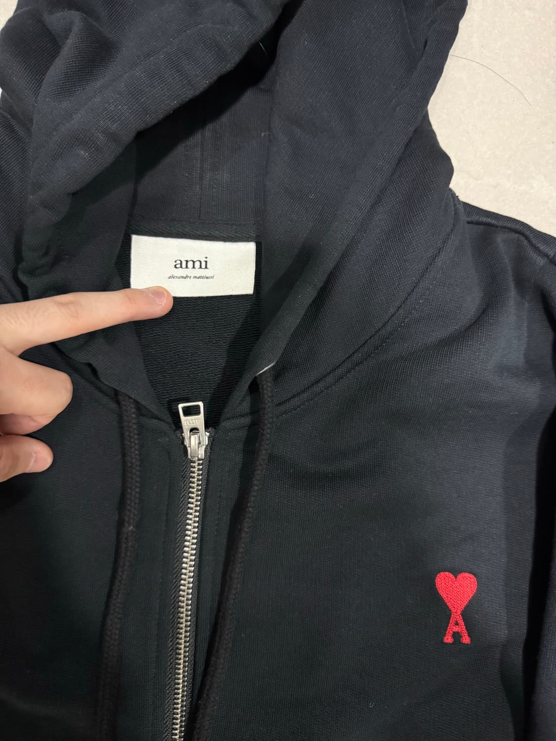 아미 스몰로고 후드집업 XL 상품이미지2