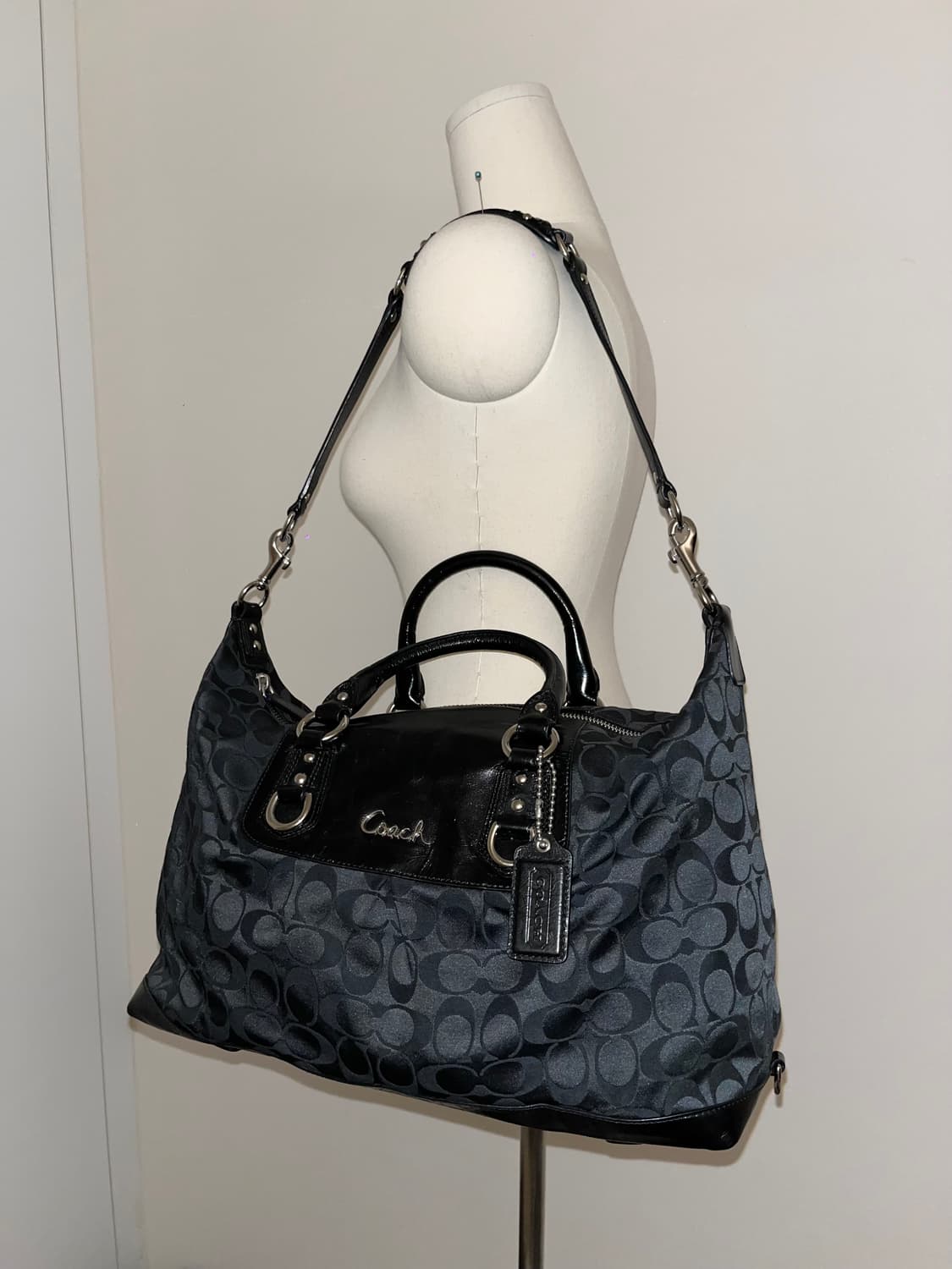 📦90s Coach All Black shoulder bag 상품이미지2