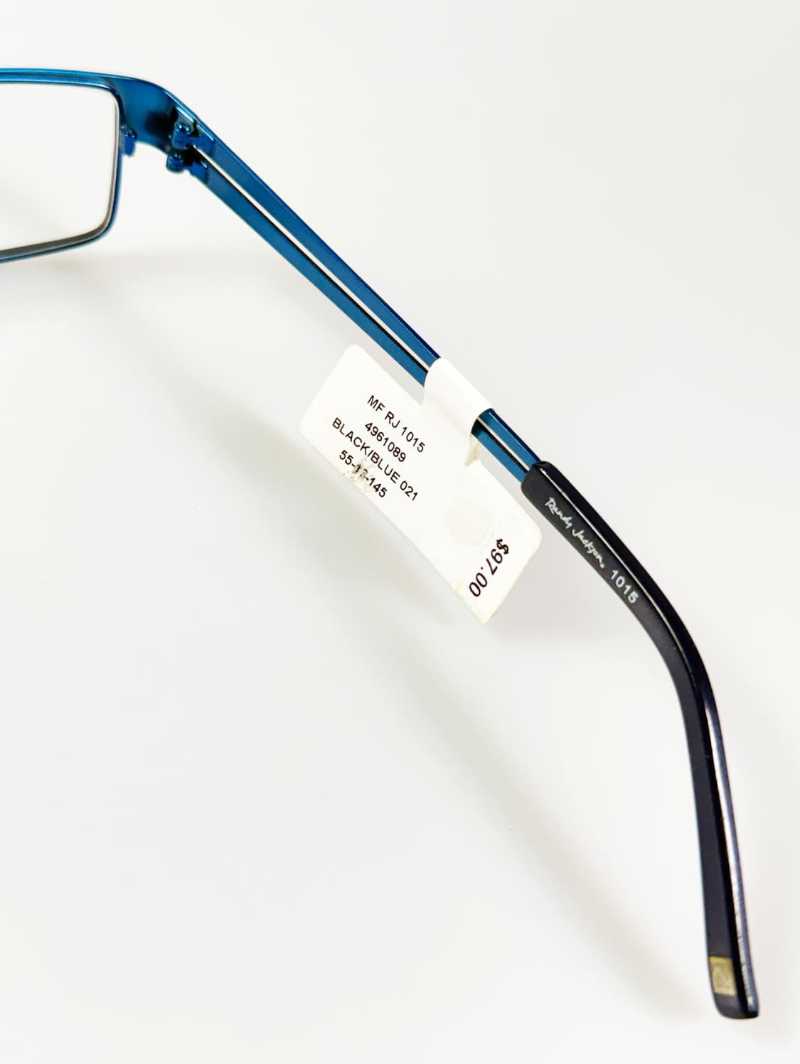 RANDY JACKSON 블랙&블루 메탈 슬림 스퀘어 빈티지 안경 상품이미지6