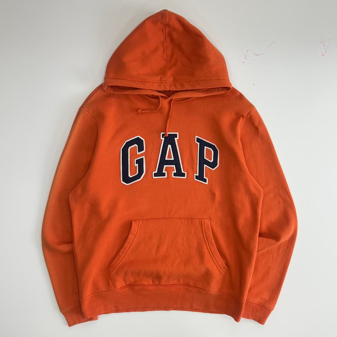 Gap 갭 네이비로고 오렌지 후드티 상품이미지3