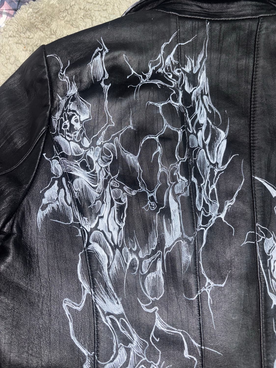 커스텀 양가죽 원버튼레더자켓 상품이미지2