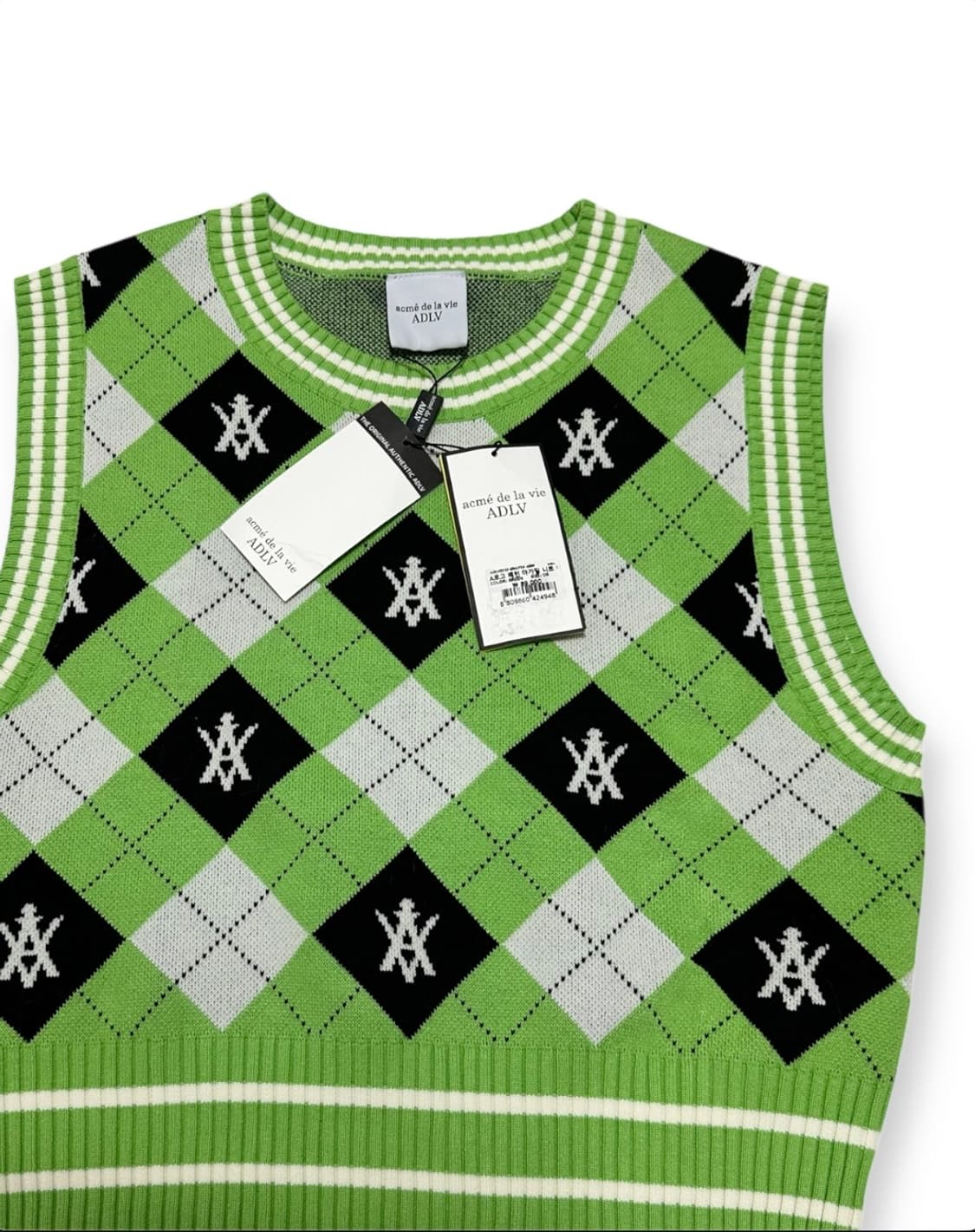 아트메드라비 아가일 패턴 니트 조끼 상품이미지2