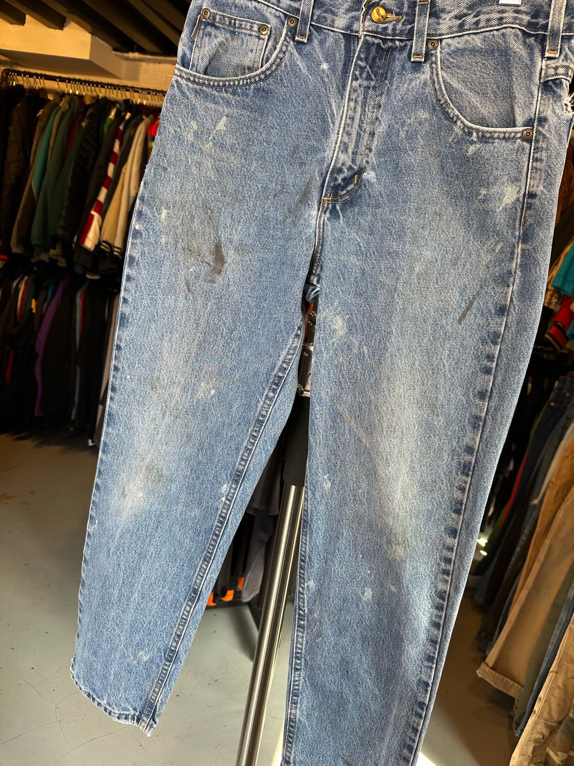 칼하트 릴렉스핏 페인팅 데님 팬츠 32x30 상품이미지4