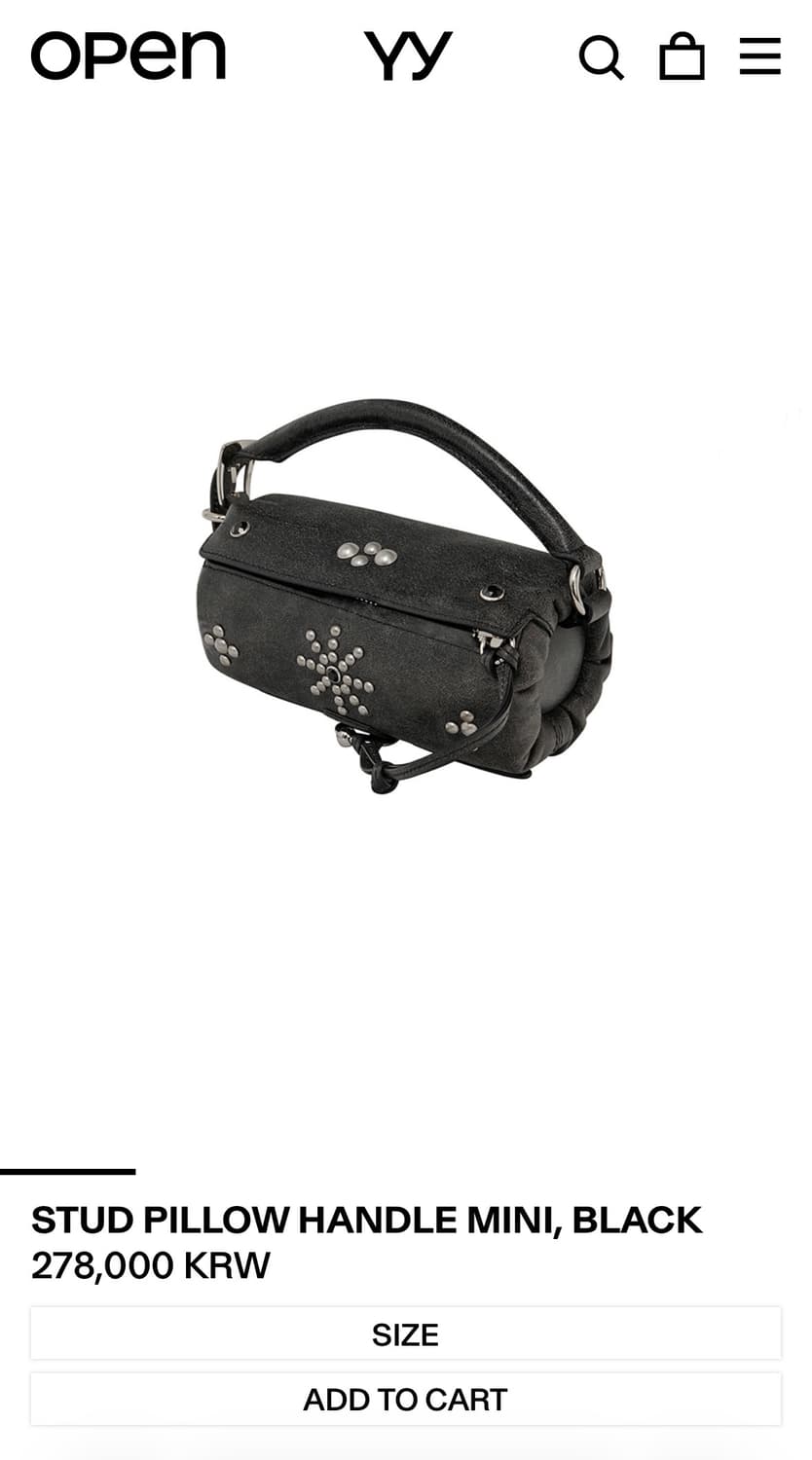 open yy stud pillow bag mini 스터드백 상품이미지1