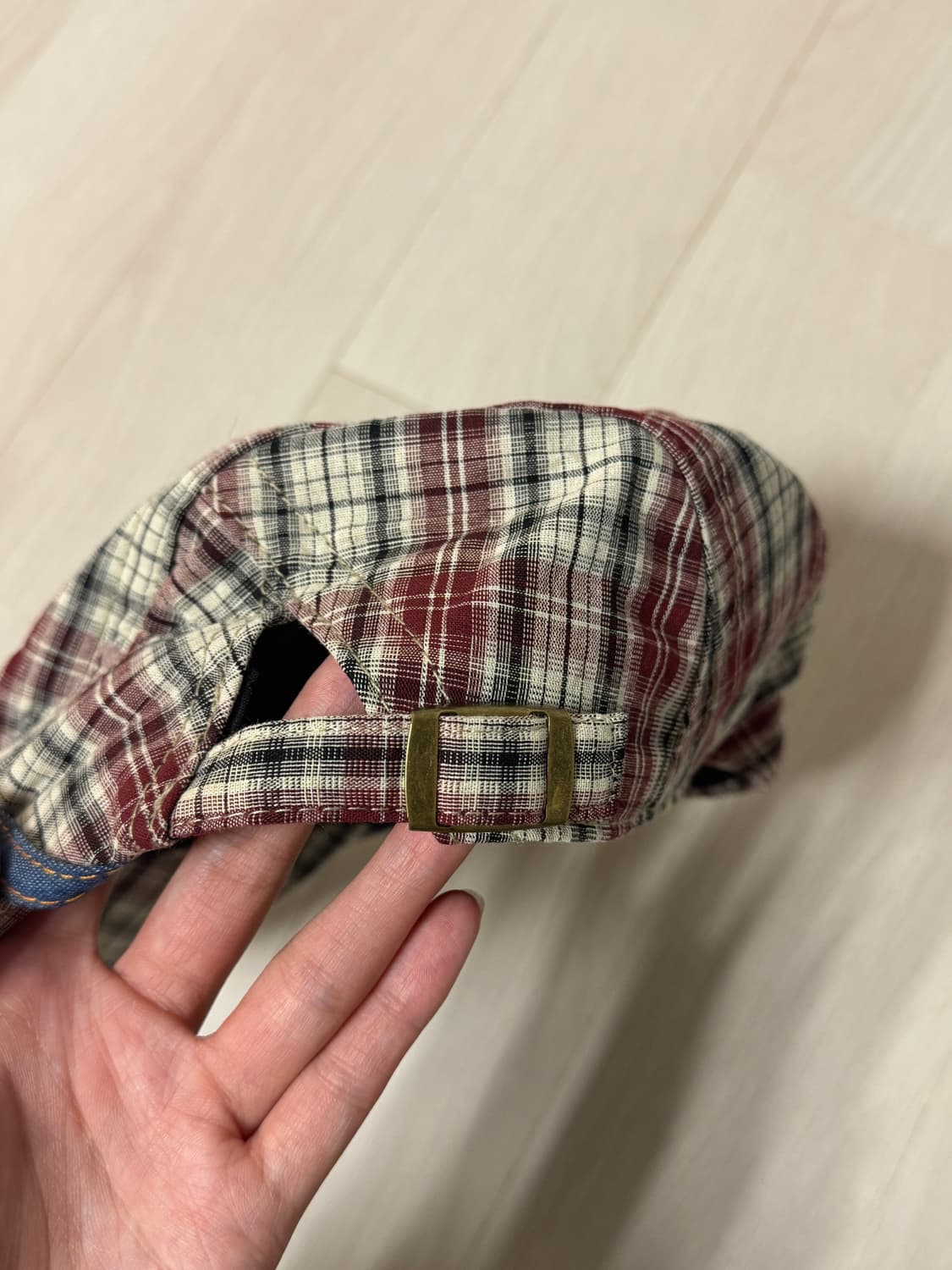 체크 리본  모자 상품이미지3