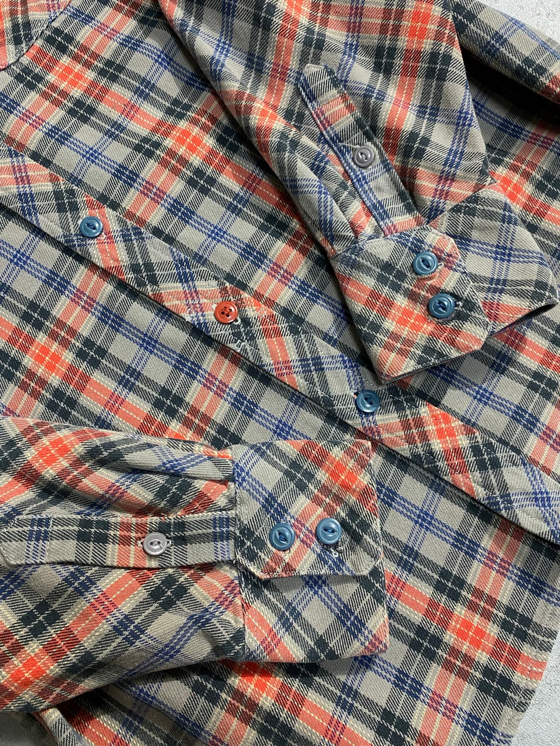 [L] Levi's 501 리바이스 웨스턴 체크셔츠 상품이미지5