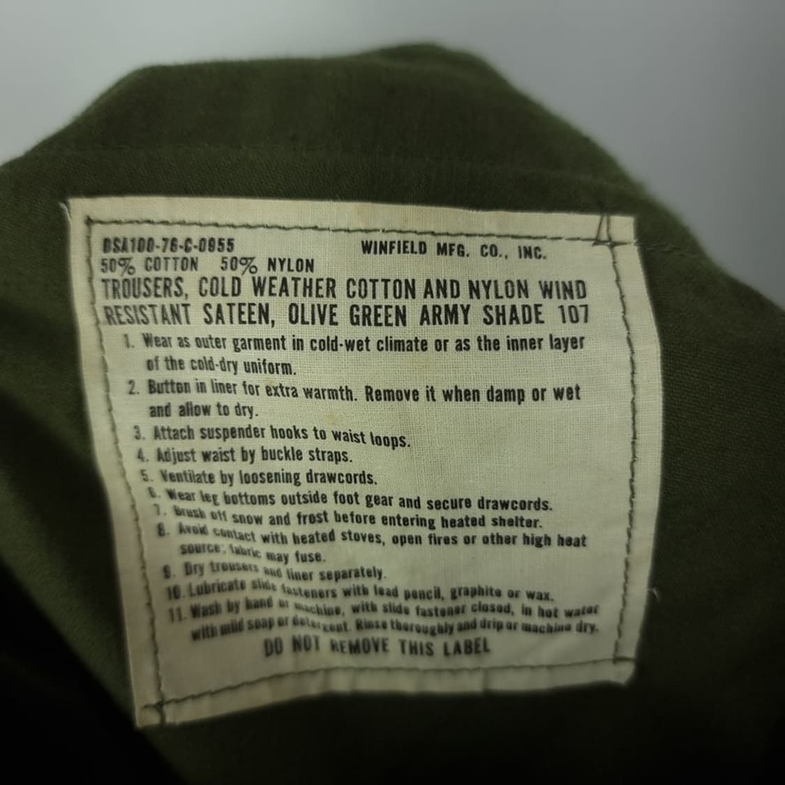 [오리지널 미군] ARMY M65 필드 카고 팬츠 올리브 P01433 상품이미지9