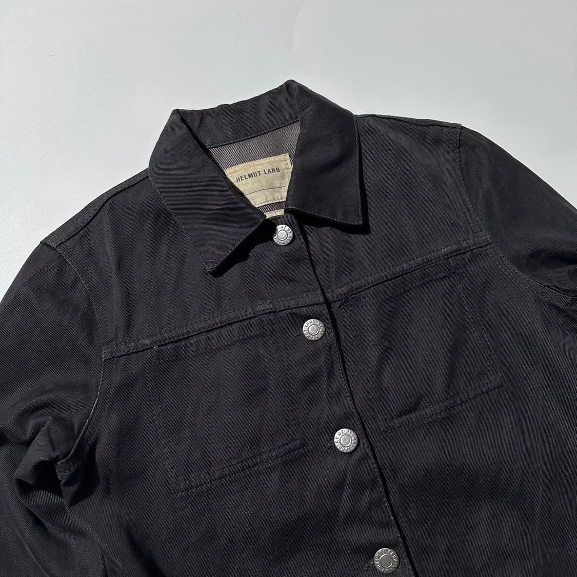 헬무트랭 2002ss 코튼 실크 코팅 데님 트러커 자켓 상품이미지3