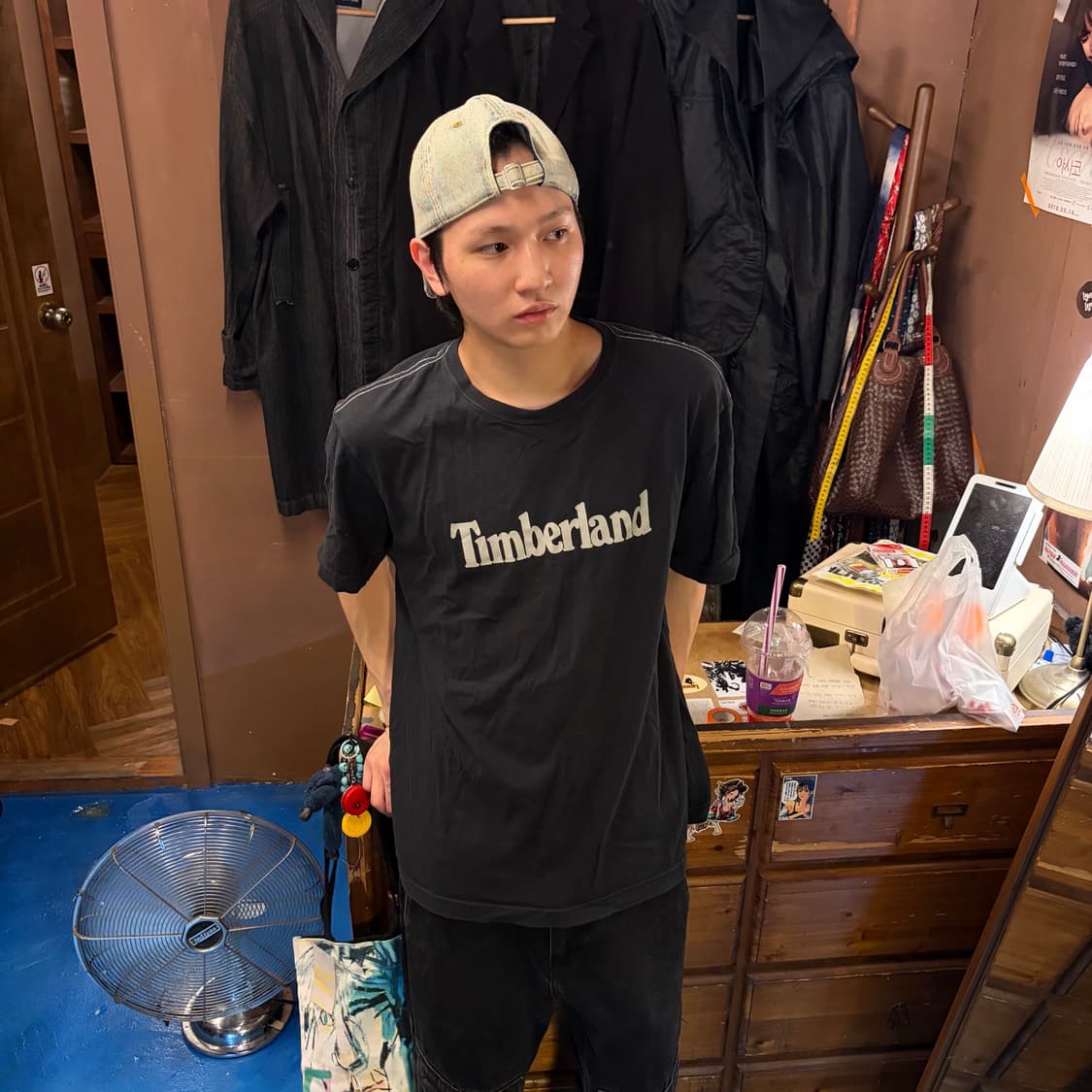 TIMBERLAND 팀버랜드 화이트 스티치 로고 티셔츠 상품이미지5
