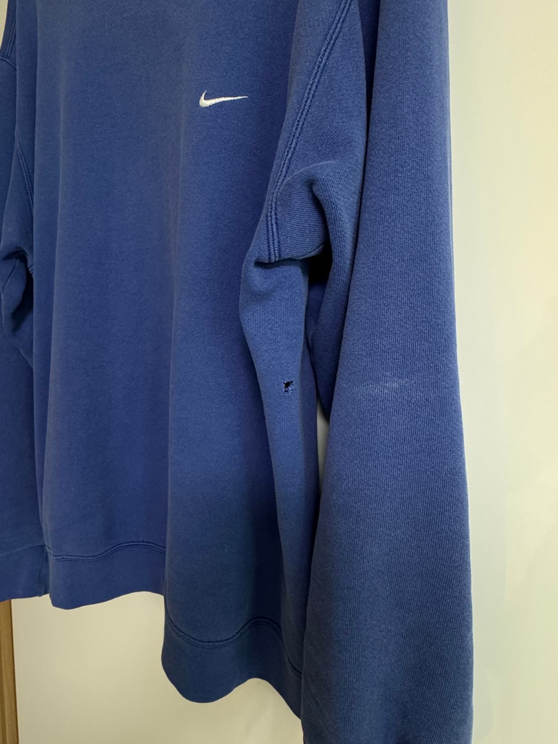 미국 나이키 스우시 로고 스티치 블루맨투맨 L 상품이미지2