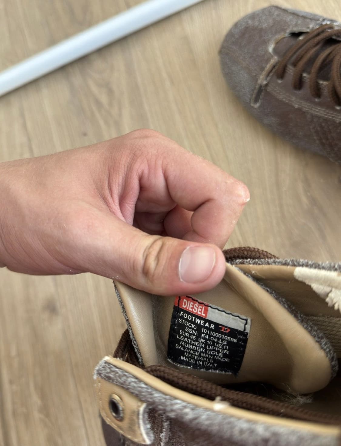 Diesel Brown Leather Boots (290) 상품이미지6