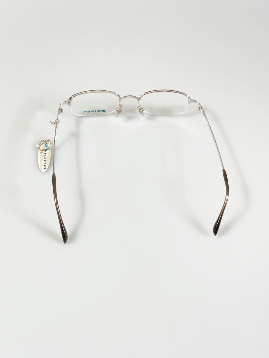 IGEN 반무테 스퀘어 실버 메탈 프레임 빈티지 안경 상품이미지5