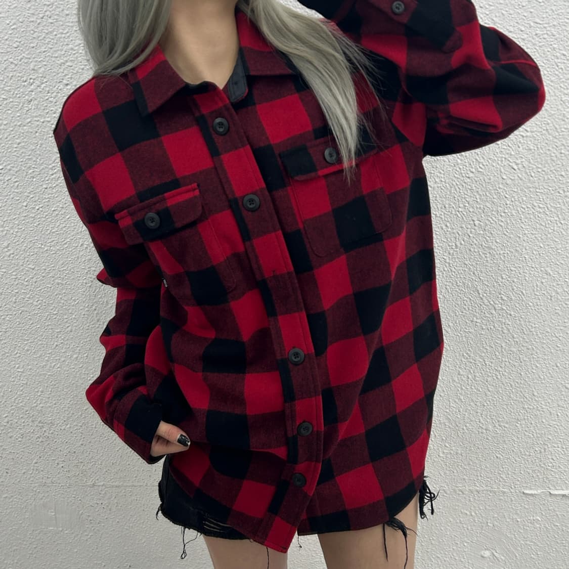 나이키 타탄체크 울 자켓 L 상품이미지1