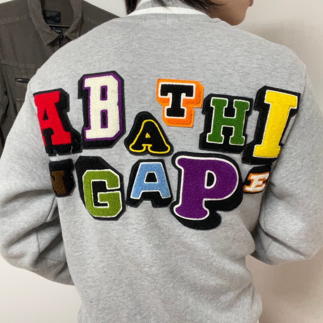 PURPLE LOGO BAPE VARSITY JACKET 상품이미지8