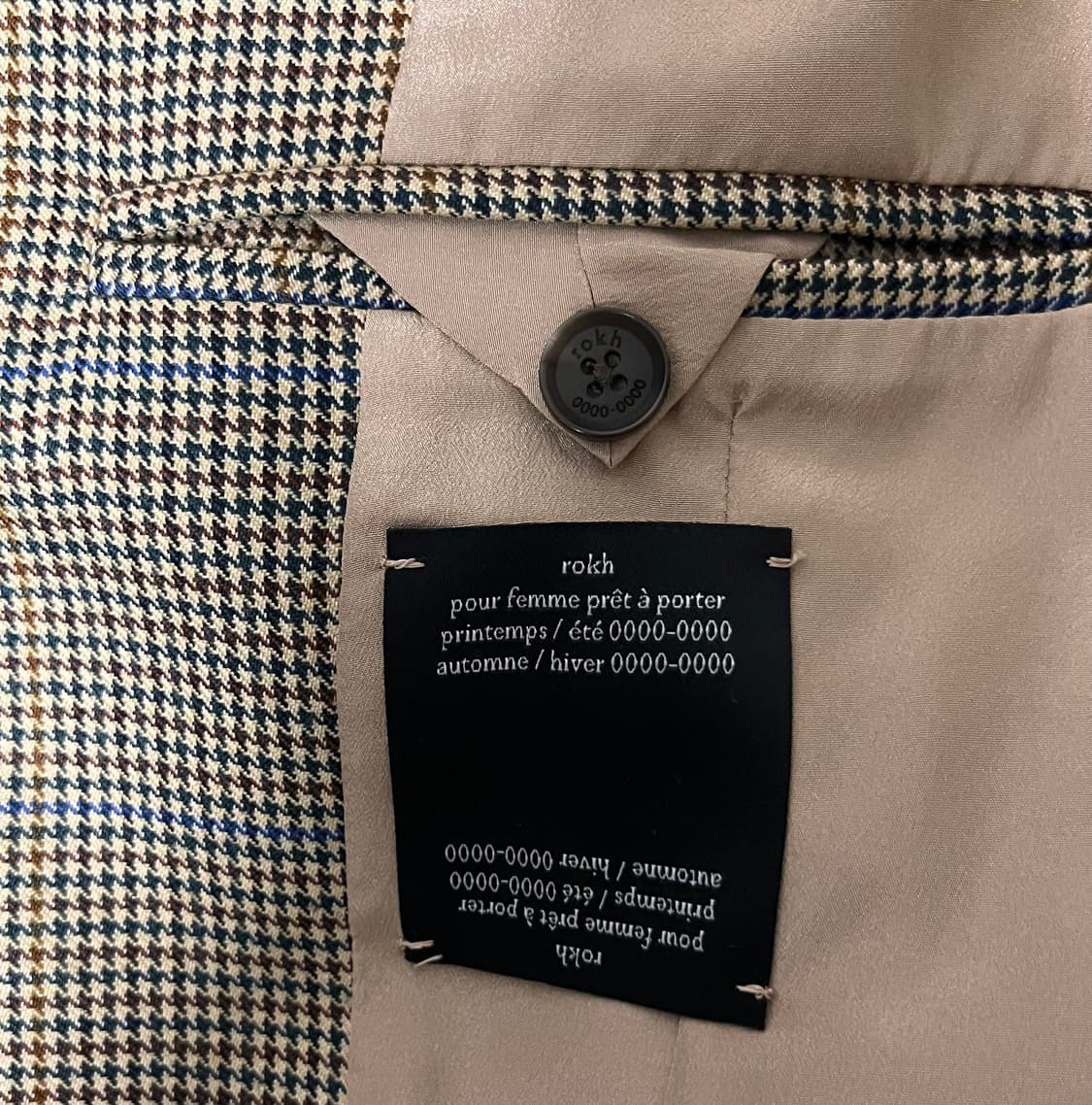 록 Rokh 더블 브레스트 체크 자켓 (FR 38) 상품이미지7