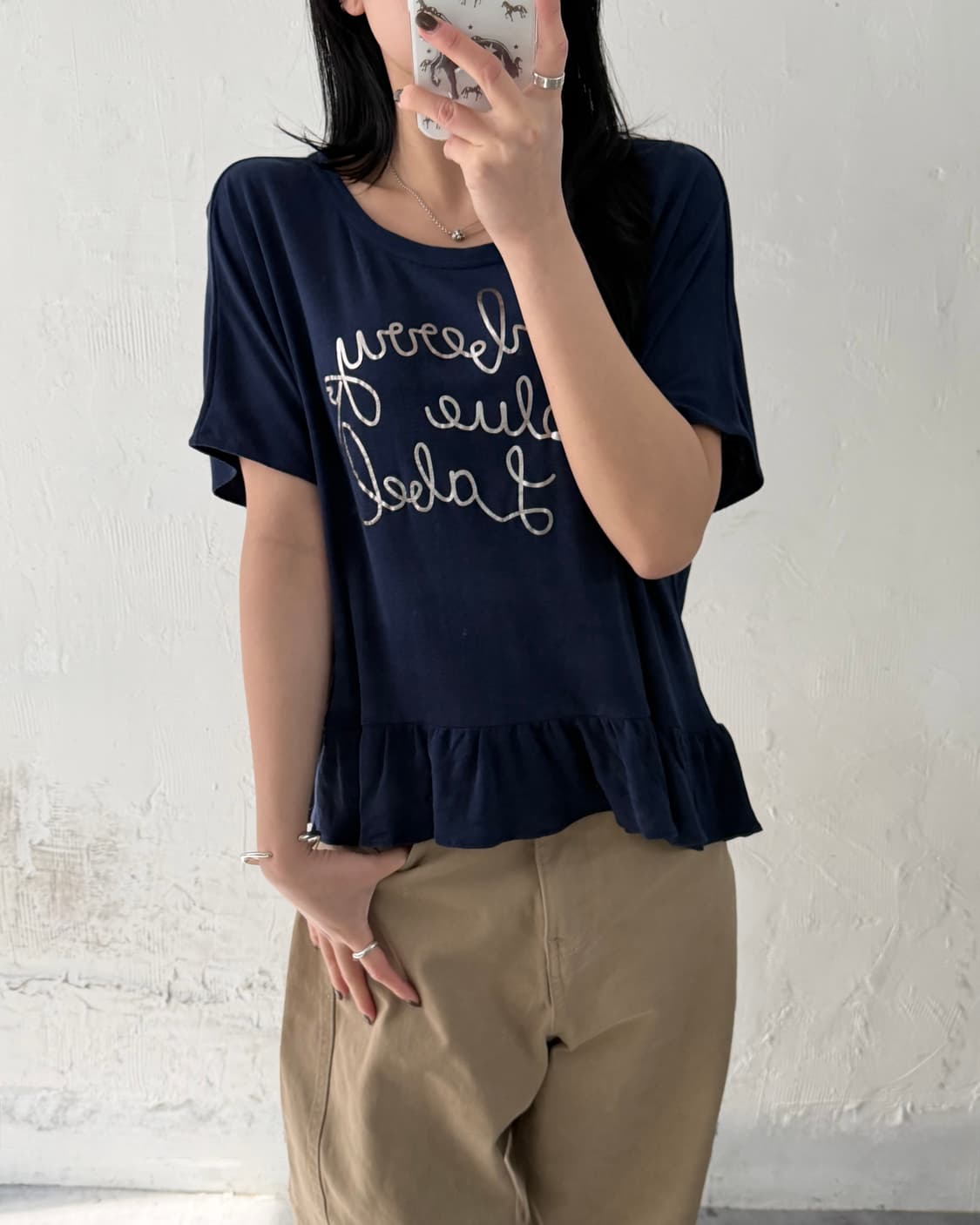 Burberry 버버리 블루라벨 레터링로고 프릴 탑  상품이미지3