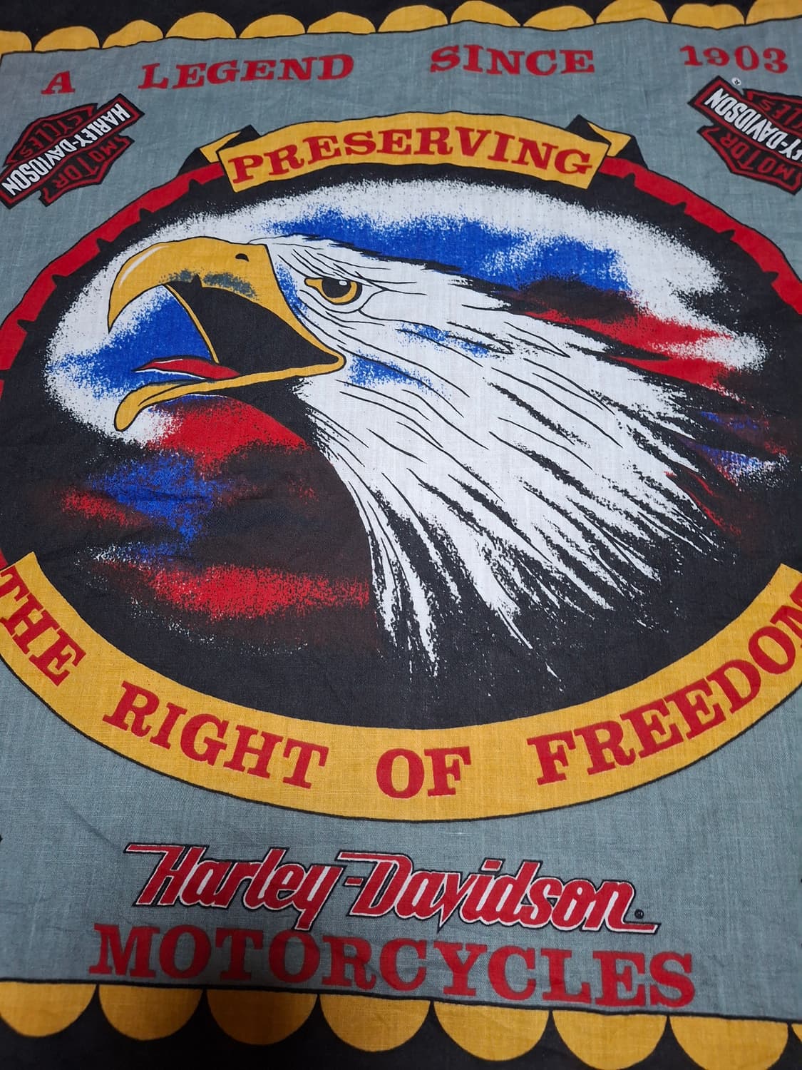 80s90s 할리데이비슨 the right of freedom 반다나 상품이미지2