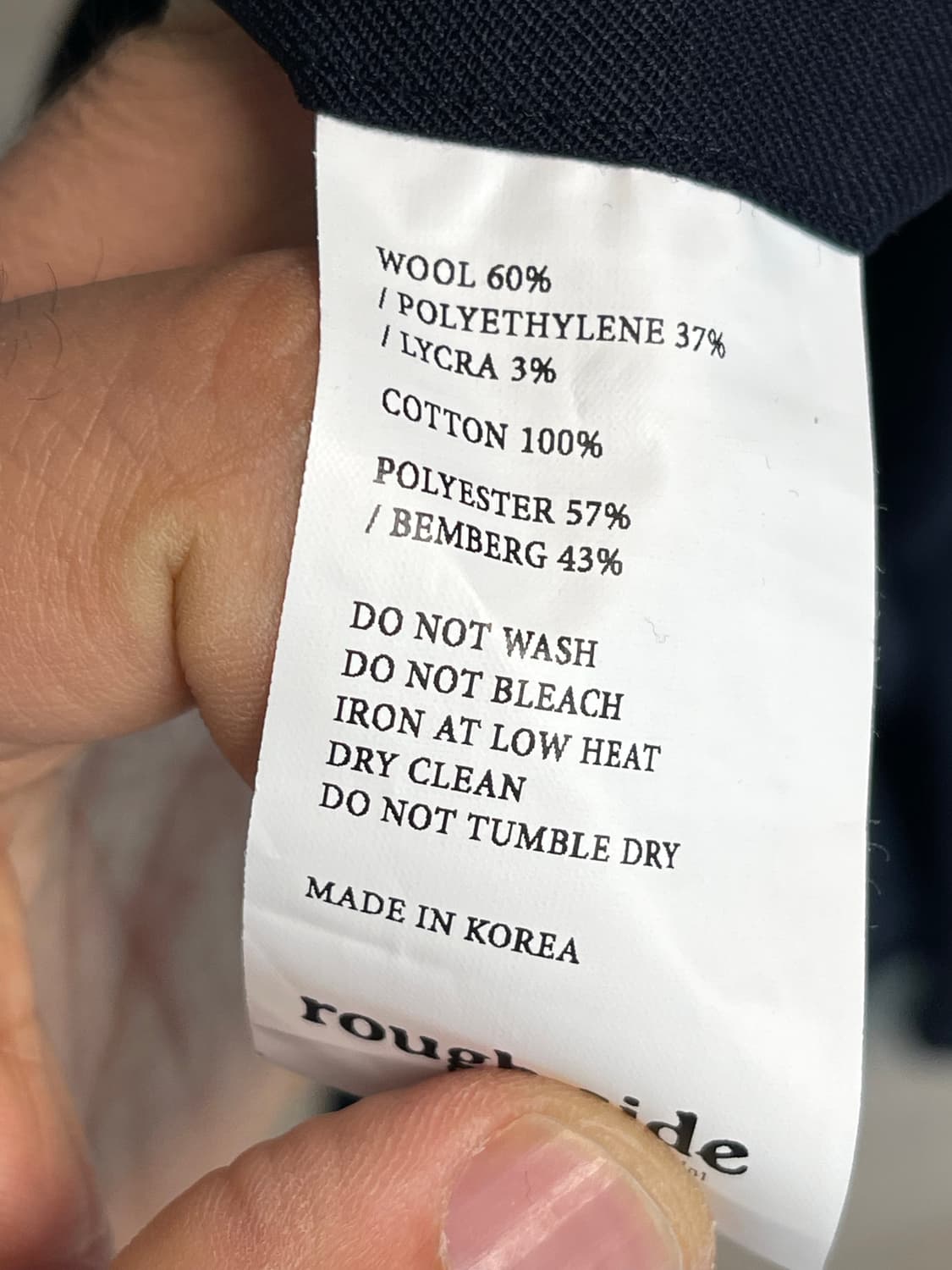 러프 사이드 리포터 셋업 울혼방 네이비 2사이즈 상품이미지10