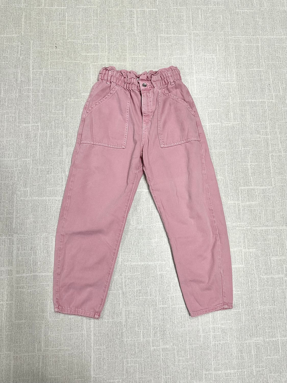 ZARA 핑크 베기핏 밴딩 팬츠 상품이미지2