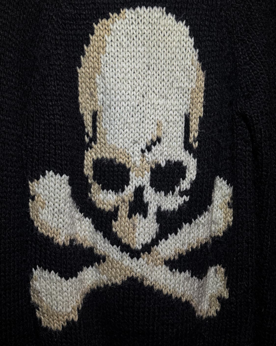 JUNK STAR – Skull Knit Shawl Cardigan  펑 상품이미지8