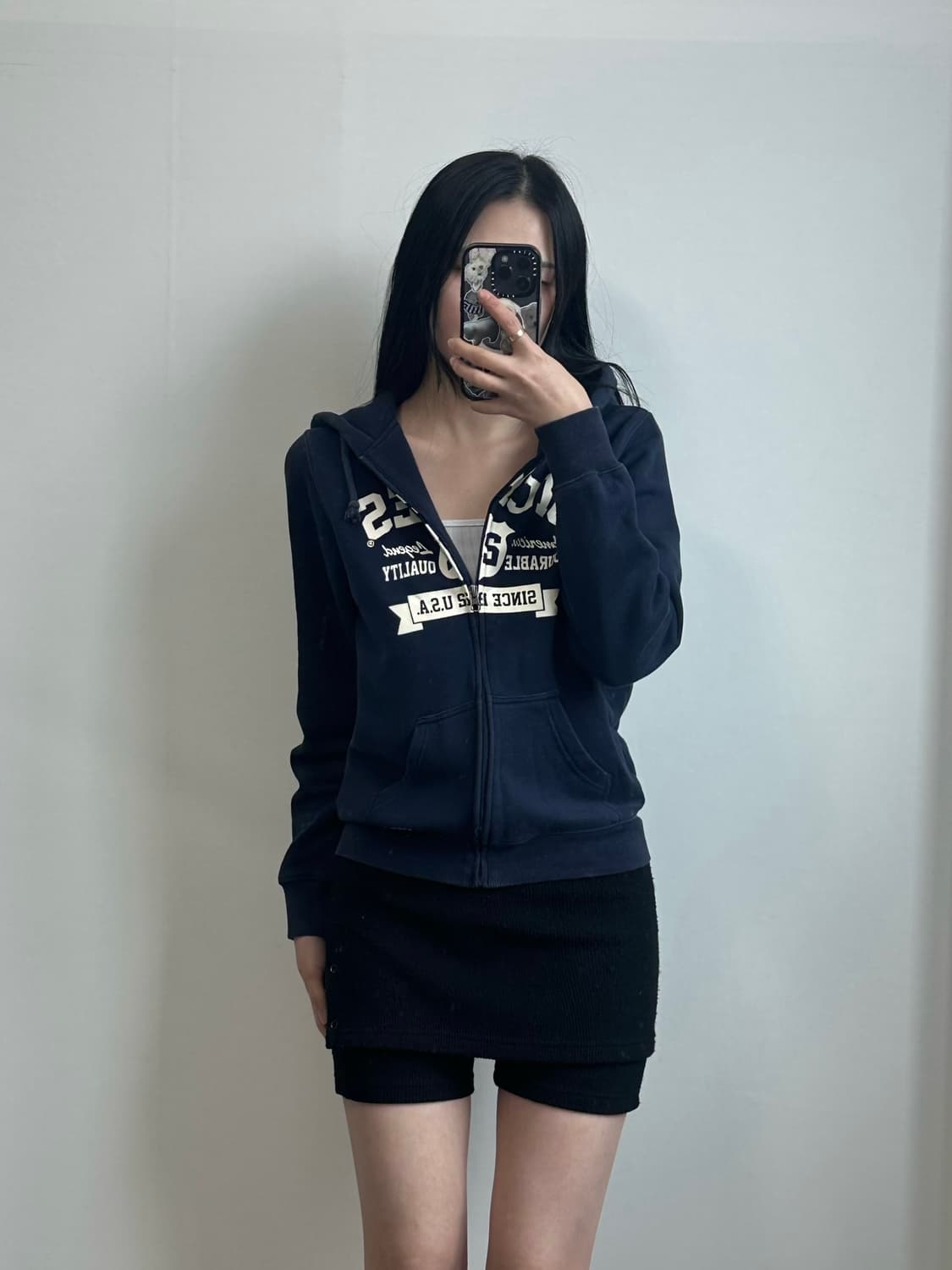 디키즈 y2k 와투케 네이비 후드집업 상품이미지1