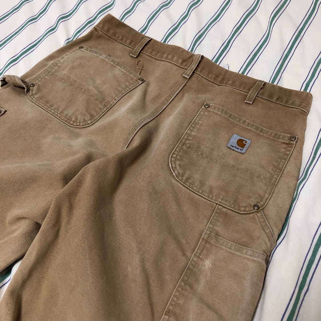 vtg 빈티지 칼하트 더블니 36x32 카키 상품이미지5