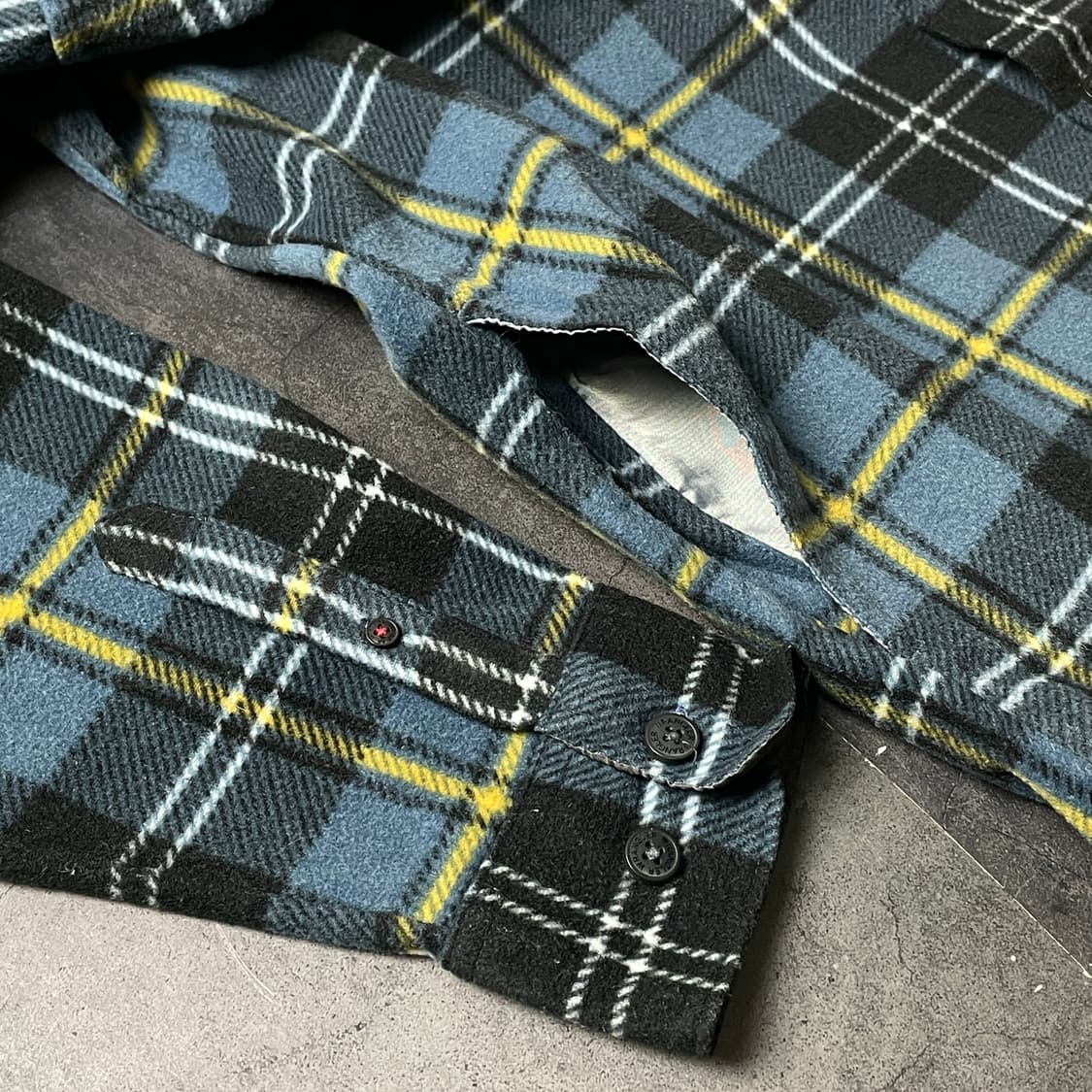 WRANGLER 랭글러 빈티지 블루 체크 플란넬 셔츠자켓 A00453 상품이미지5