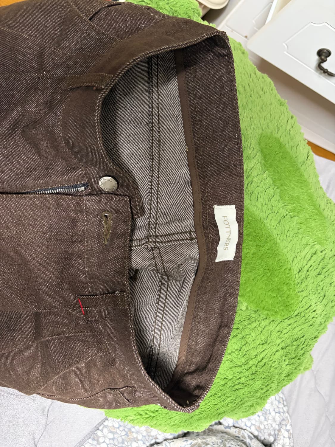 포트너스 Two tuck wide brown jeans  상품이미지2