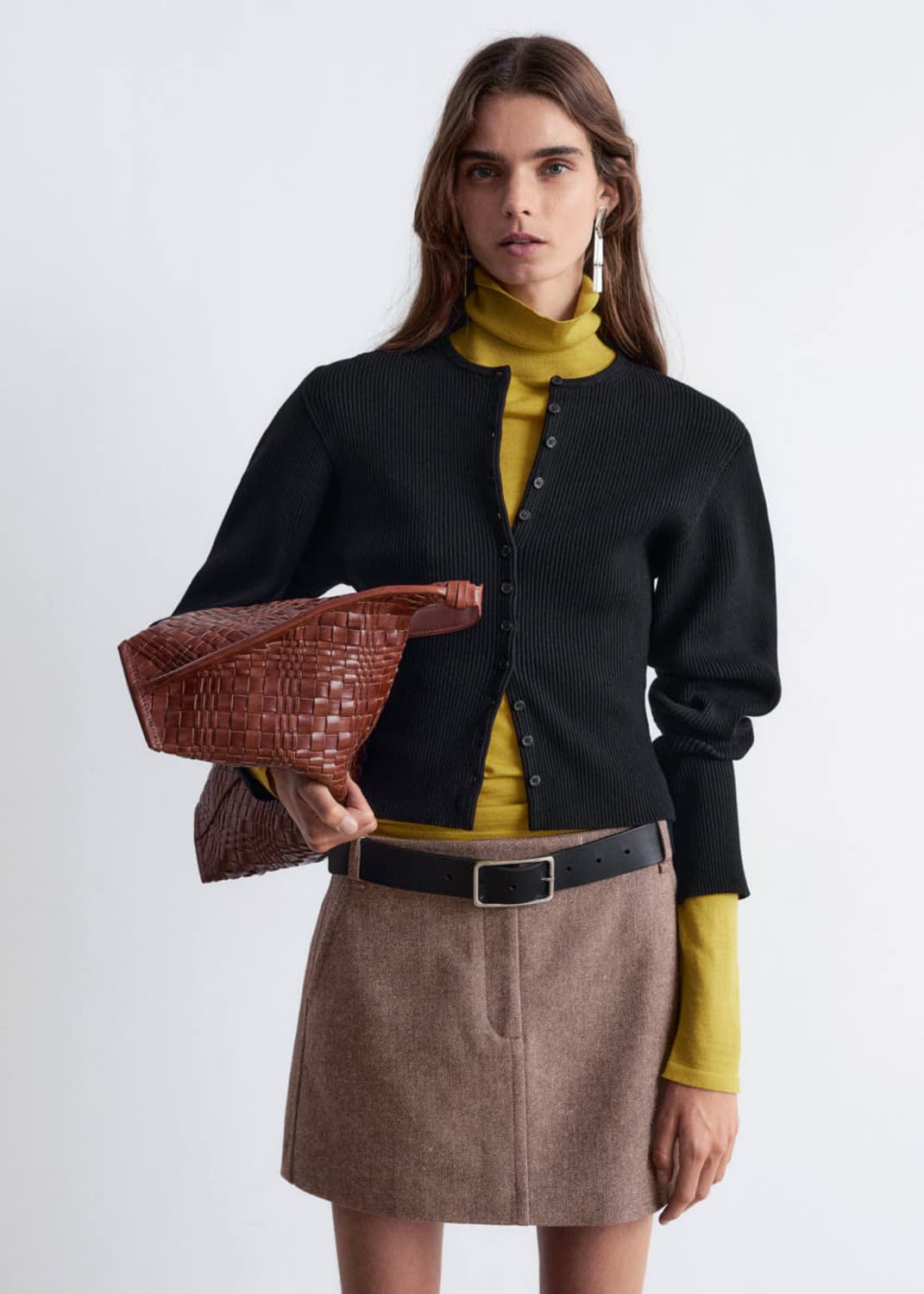 앤아더스토리즈 립 니트 가디건 화이트 상품이미지2