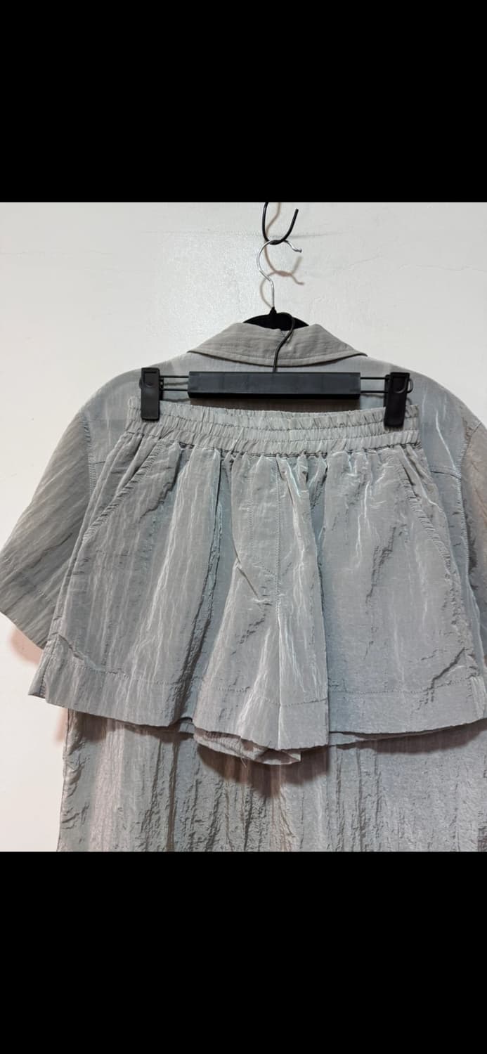 그레이 반팔셔츠 투피스 셋업 상품이미지4