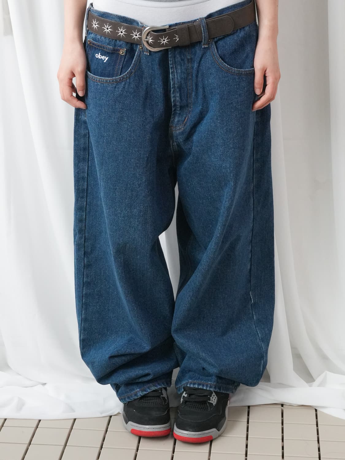 OBEY BIG WIG BAGGY DENIM 스톤 워시 인디고 (32) 상품이미지6