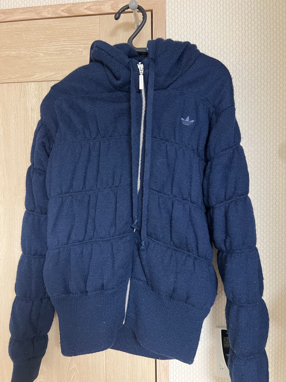 아디다스 네이비 울 니트 집업 패딩 상품이미지1