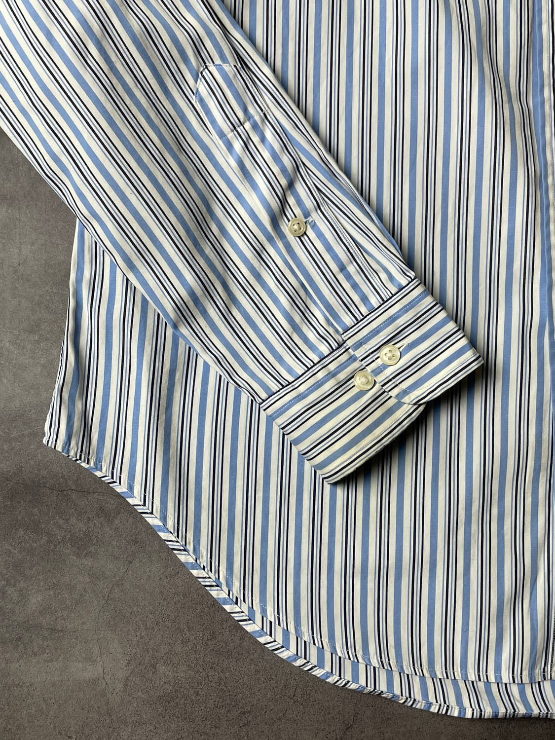 RALPH LAUREN 랄프로렌 빈티지 블루 스트라이프 셔츠 상품이미지4