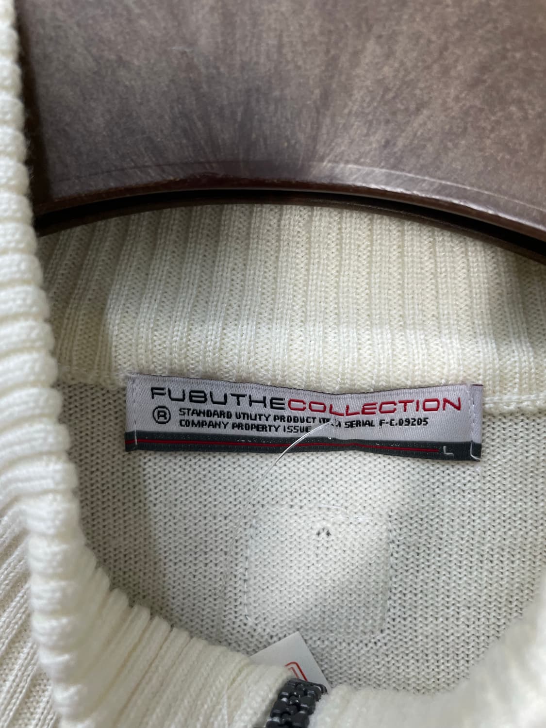 후부 90s 배색 아이보리 니트집업 H944 상품이미지8