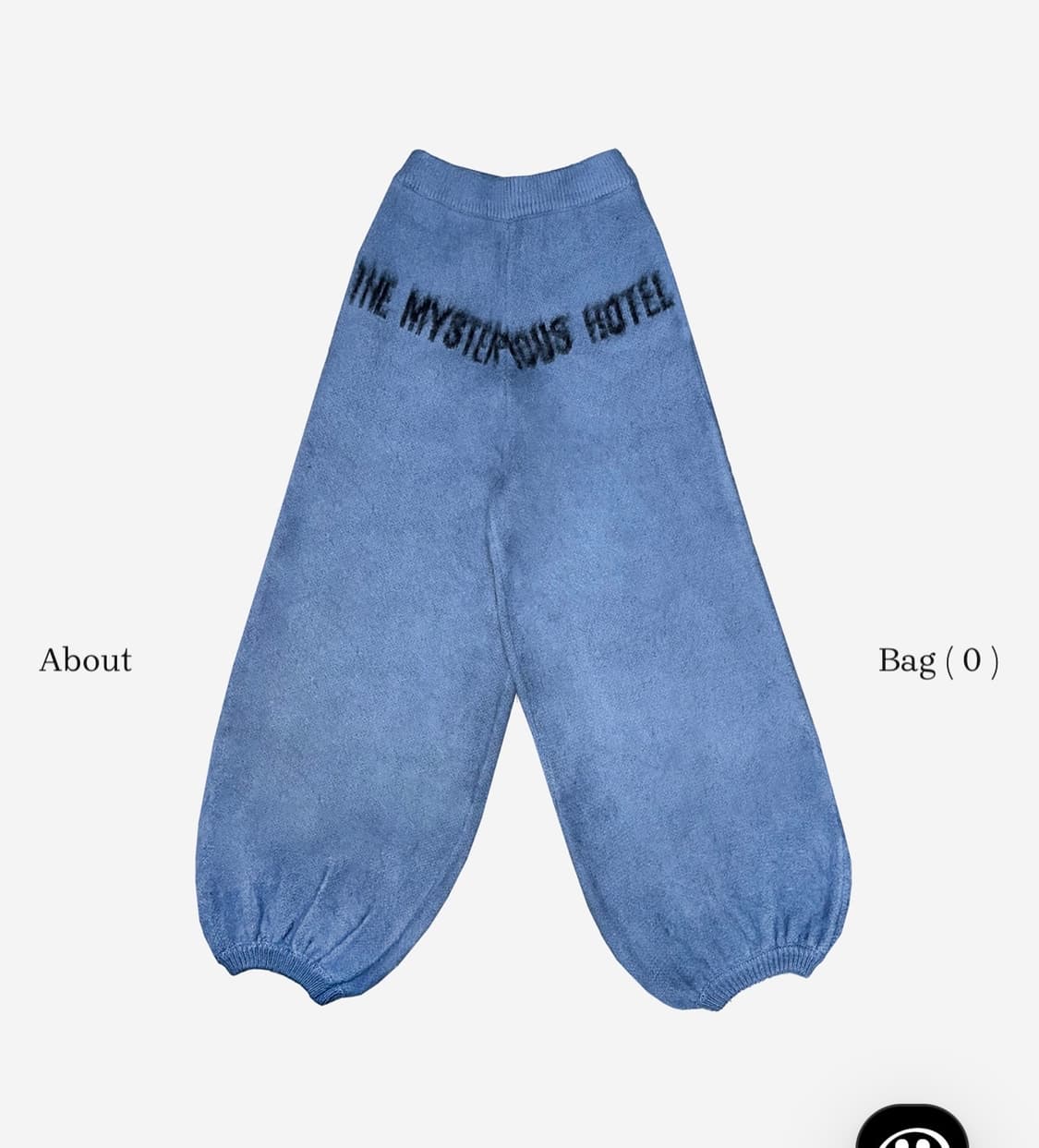 더 미스테리어스호텔 니트팬츠 블루 상품이미지2