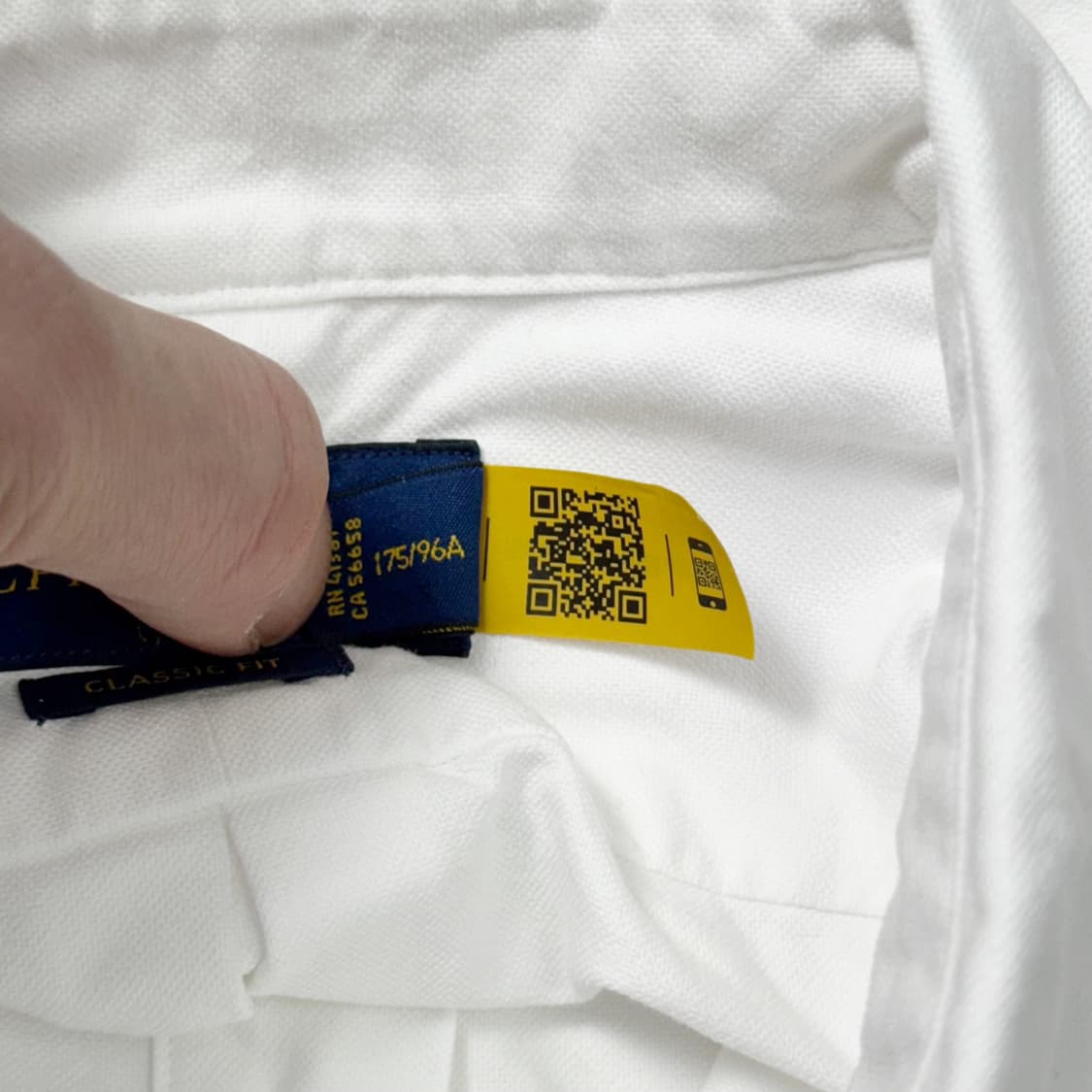 (M) 폴로 랄프로렌 QR택 화이트 셔츠 멀티포니 상품이미지4