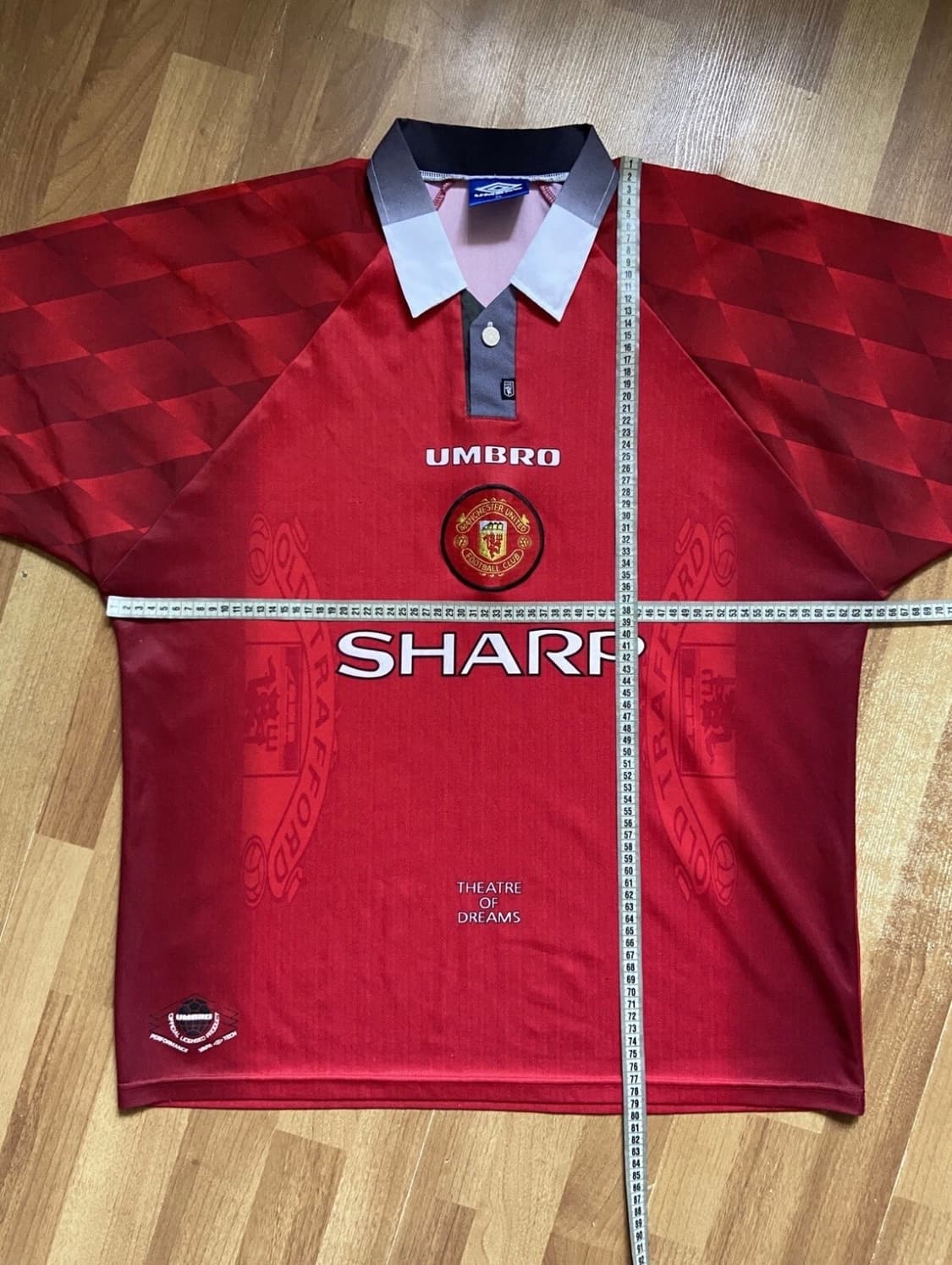 맨체스터 유나이티드 96-98 홈 반팔 노마킹 XL 상품이미지10