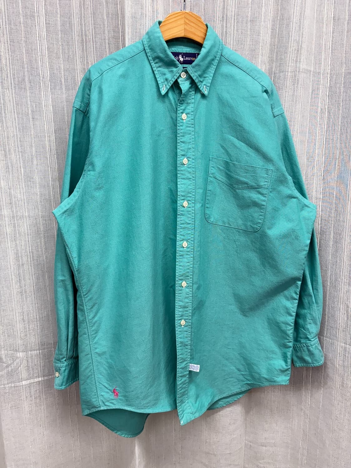 폴로 랄프로렌 빅 옥스포드 에메랄드 그린 셔츠 상품이미지4