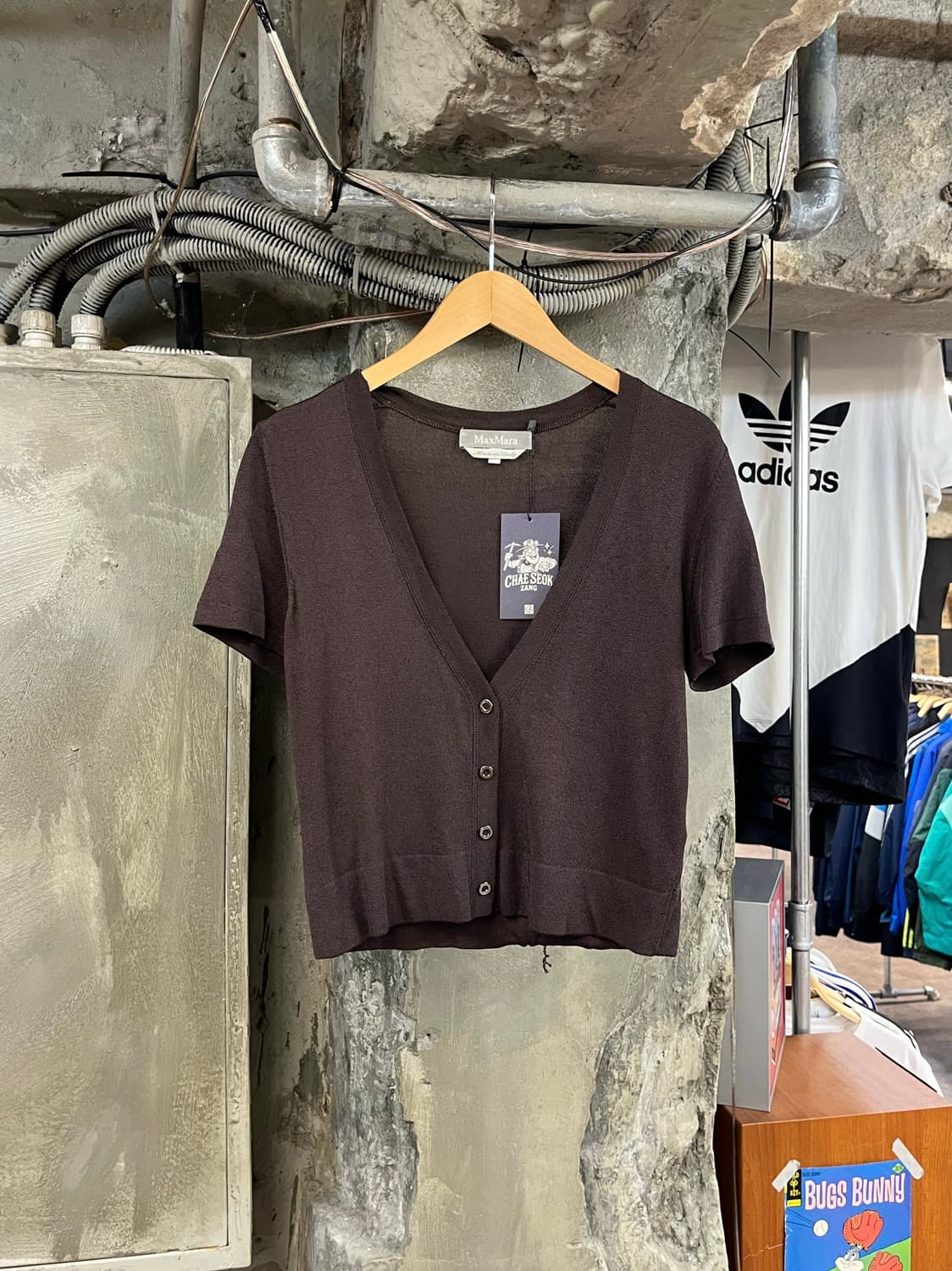 막스마라 반팔 가디건 브라운 M #csz2845 상품이미지1