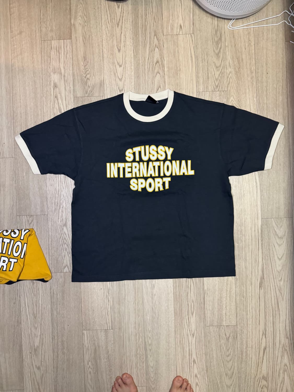 스투시 스포츠 헤비 저지 티셔츠 링거티 블랙 상품이미지1