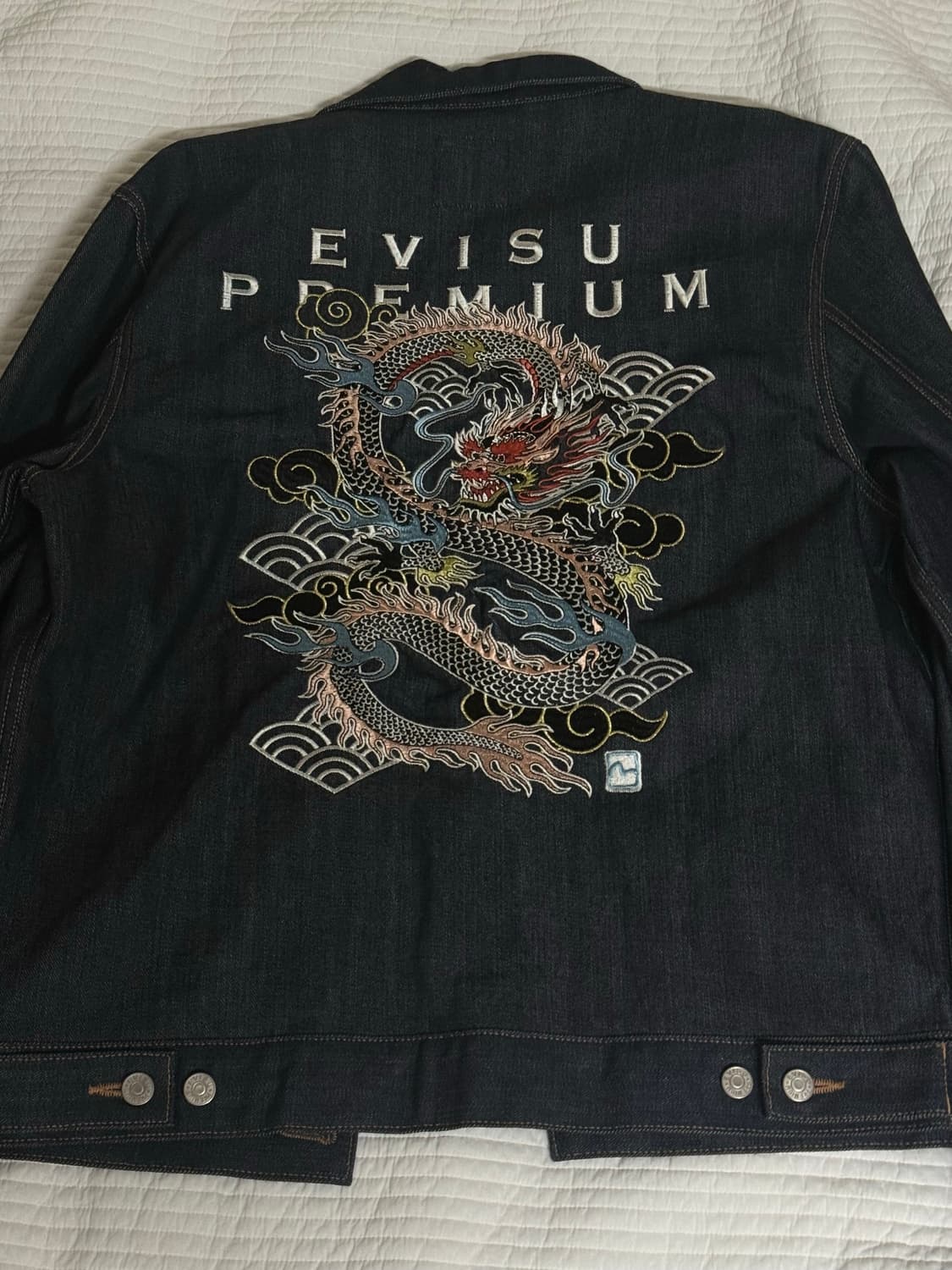 Evisu 에비수 용 자수 데님 청 자켓 인디고  상품이미지3