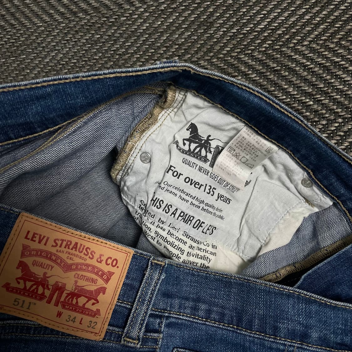 리바이스 511 스트레이트 핏 데님 팬츠o 4286 상품이미지5