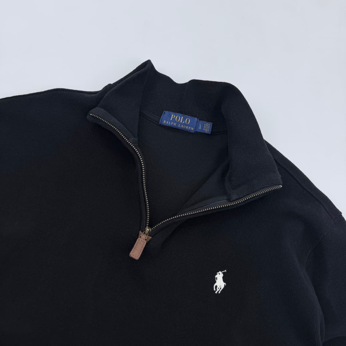 폴로 랄프로렌 하프 반집업 블랙 상품이미지4
