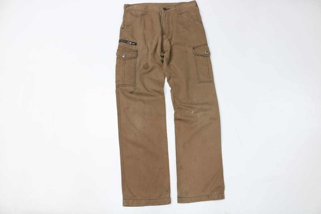빈티지 캐러멜 브라운 멀티 포켓 카고 팬츠 (W30) 상품이미지2